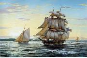 unknow artist Seascape, boats, ships and warships. 65 china oil painting artist